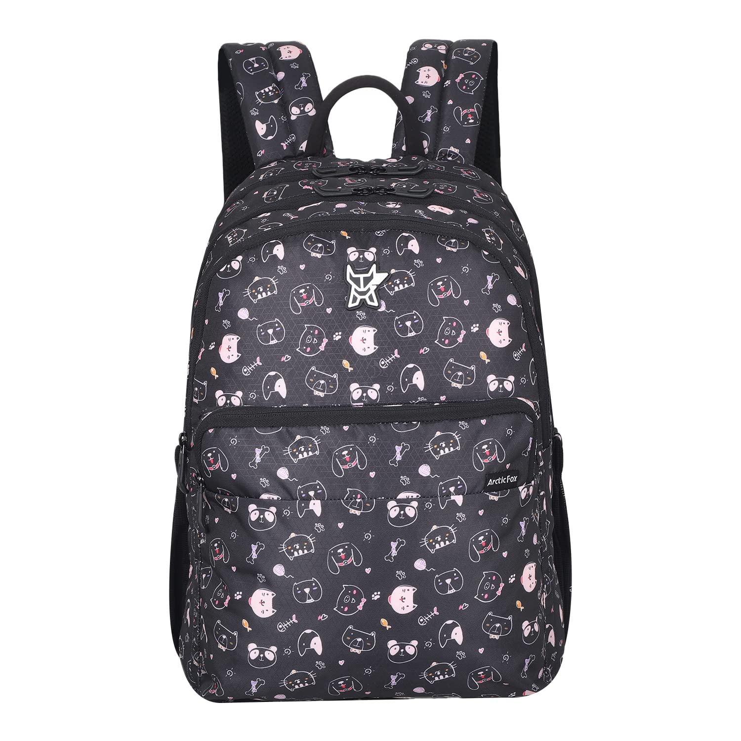 Arctic Fox Kitty Dark Denim School Backpack for Boys and Girls