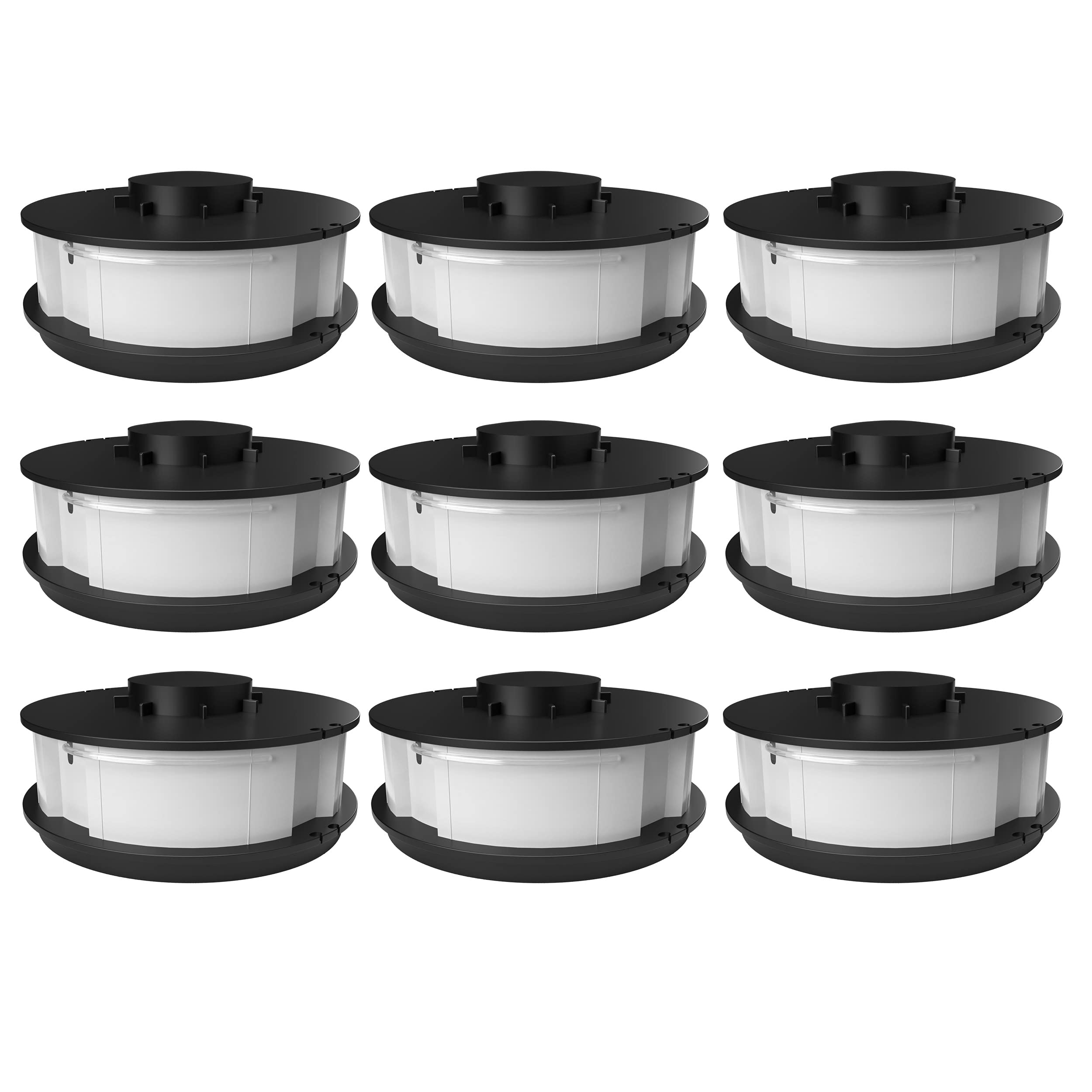 Lot de 9 bobines de fil de rechange avec double fil pour coupe-bordure électrique Einhell modèles GC-ET 4530 et GC-ET 4530