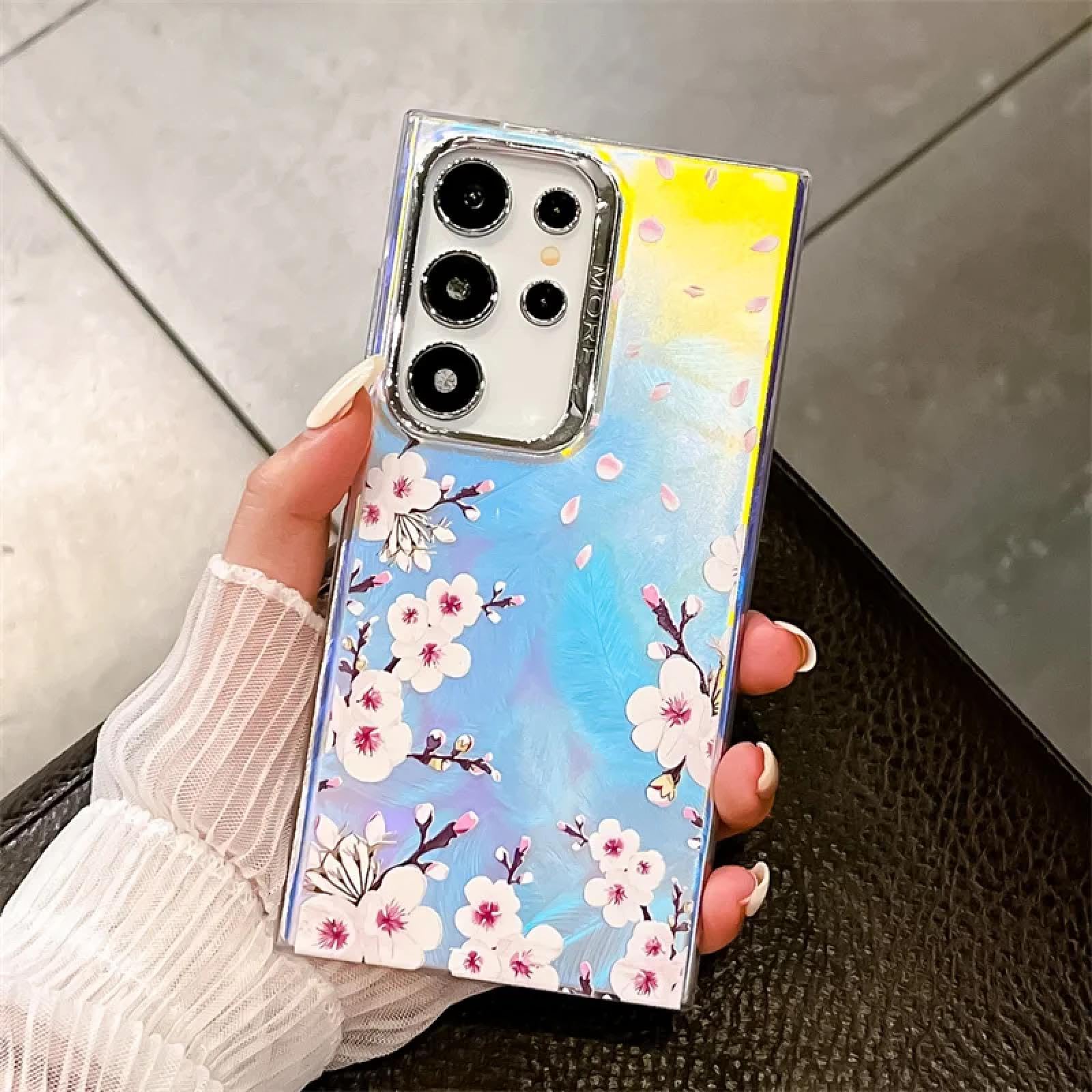 Coque Samsung A35 5G rigide mate fleur laser AH18 - 7