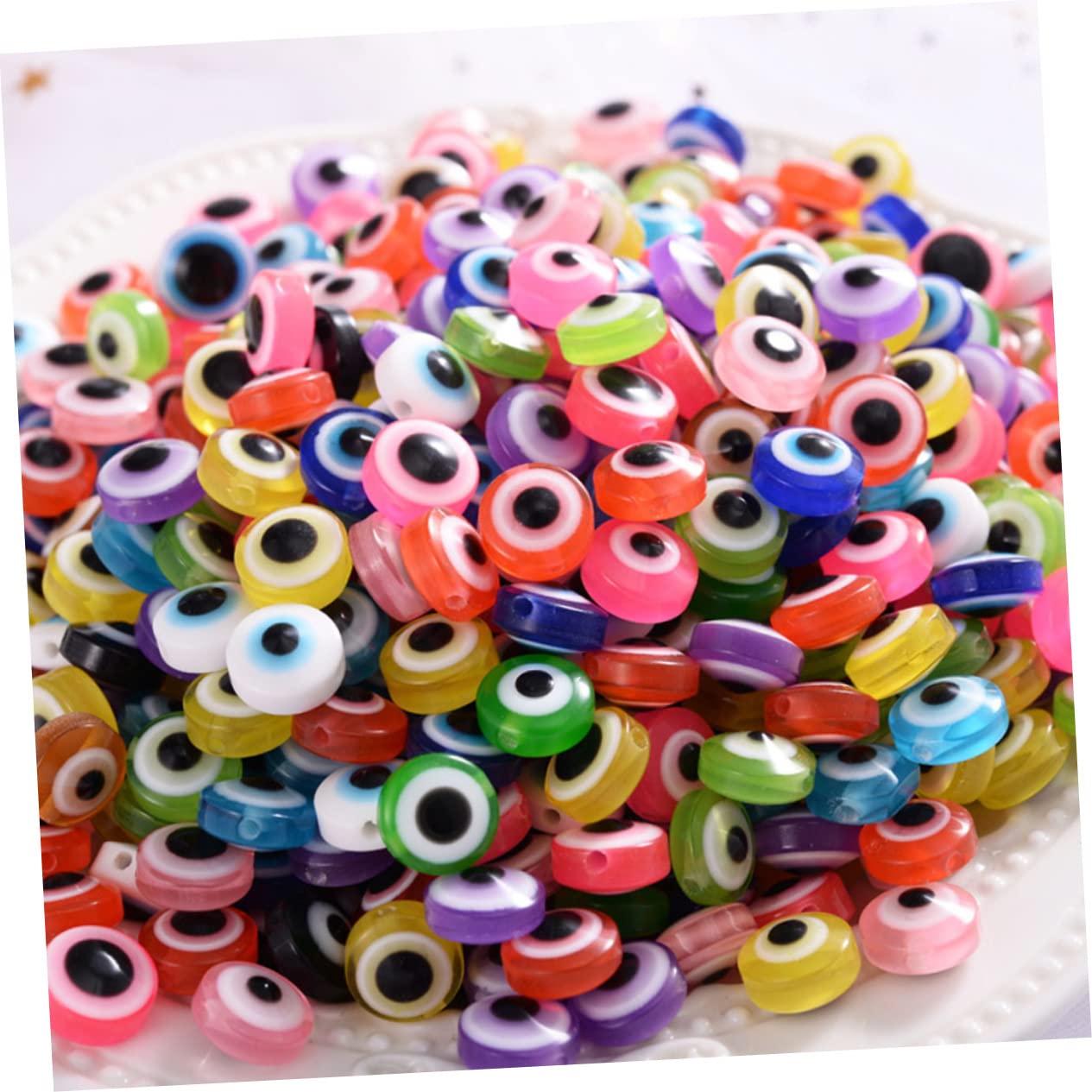 DIYEAH 5 Kisten Perle des Teufelsauges bastelset schmuck herstellen geschenkeidee necklace Anhänger Telefon-Charm-Perlen handwerkliche Herstellung von Perlen kreative Harzperlen