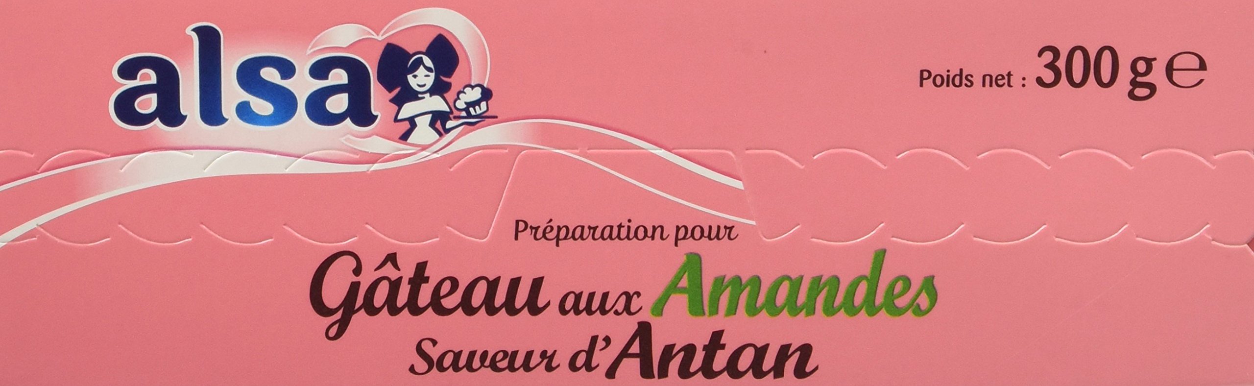 Alsa Préparation pour Gâteau Aux Amandes Saveur d'Antan 300g - Lot de 3