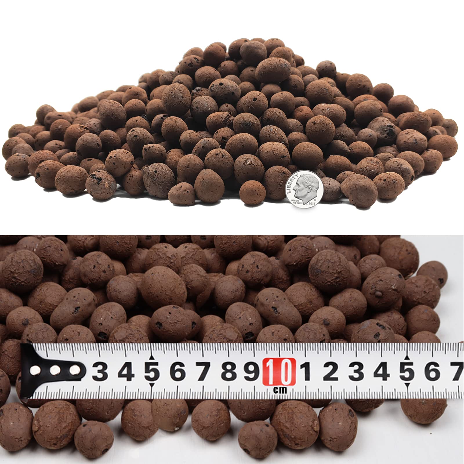Piedras de arcilla expandida Leca de 6 libras para plantas de jardín de interior (6 libras)