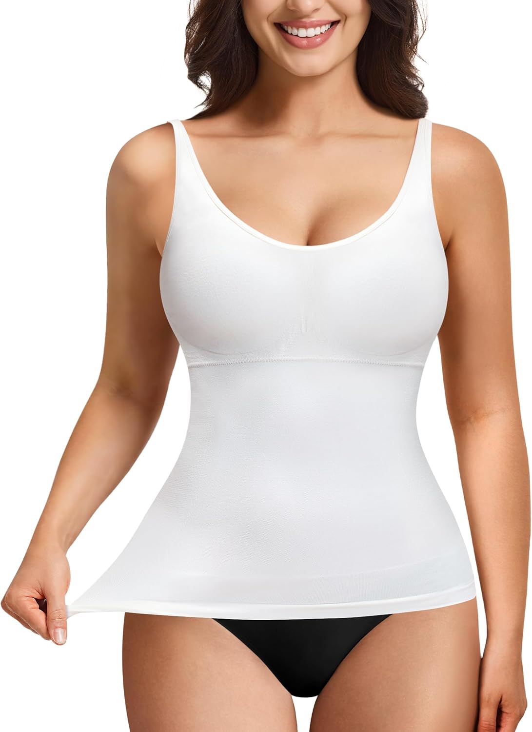 YERKOAD Compression Tanks for Women Shapewear Tank Tops Tummy Control Tank Top Scoop Neck Camisole Tops