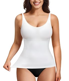 YERKOAD Compression Tanks for Women Shapewear Tank Tops Tummy Control Tank Top Scoop Neck Camisole Tops - Amazon product rated Grade A
