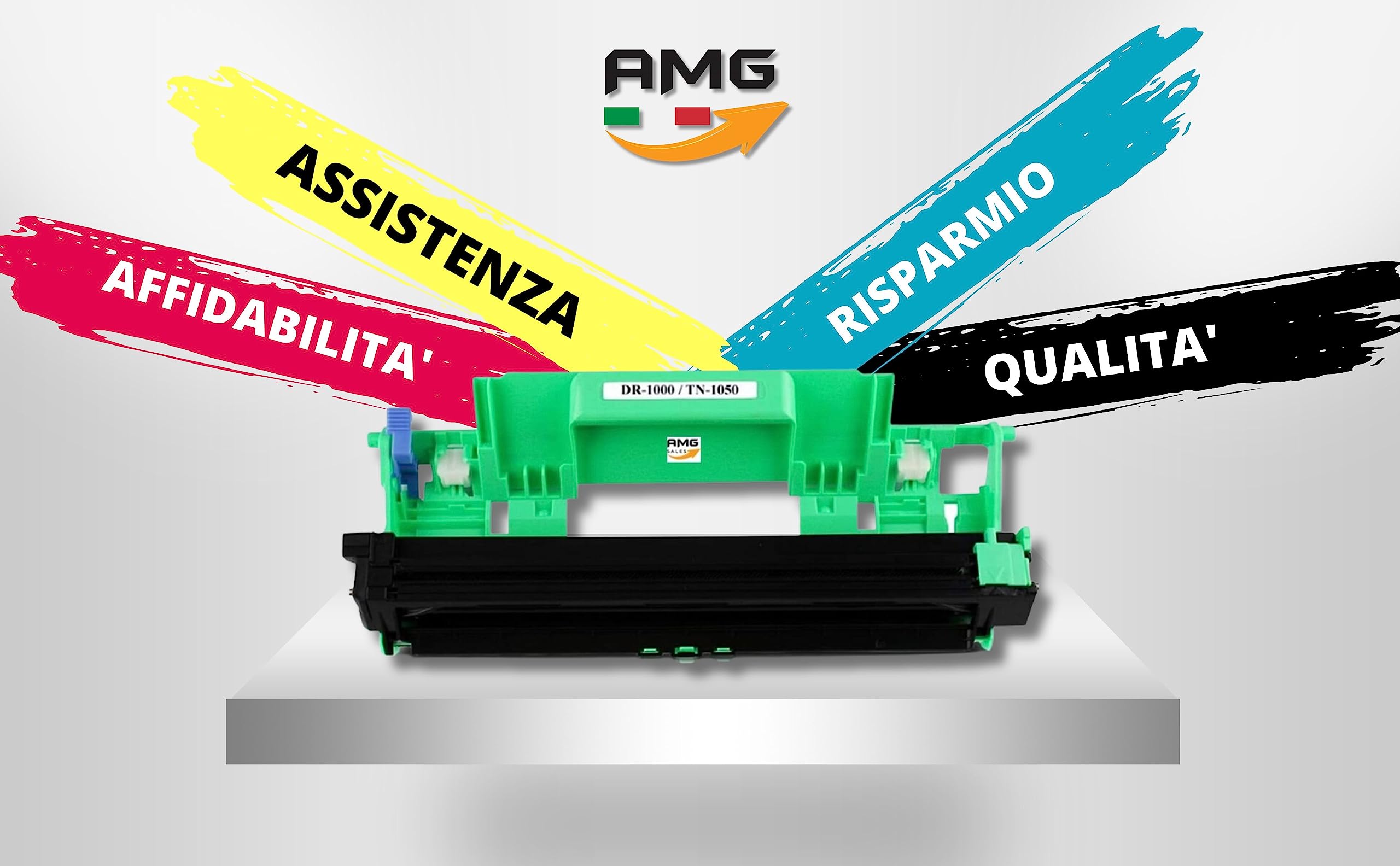 AMG Sales NON CARTUCCIA Tamburo Compatibile DR-1050 DR-1000 Compatibile con Brother DCP-1510 DCP-1512 DCP-1601W DCP-1612W HL-1110 HL-1112 HL-1210W HL-1212W MFC-1810 MFC-1815 MFC-1910 MFC-1911W