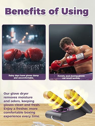 Miniatura 5 de Secador de guantes de boxeo con temporizador inteligente