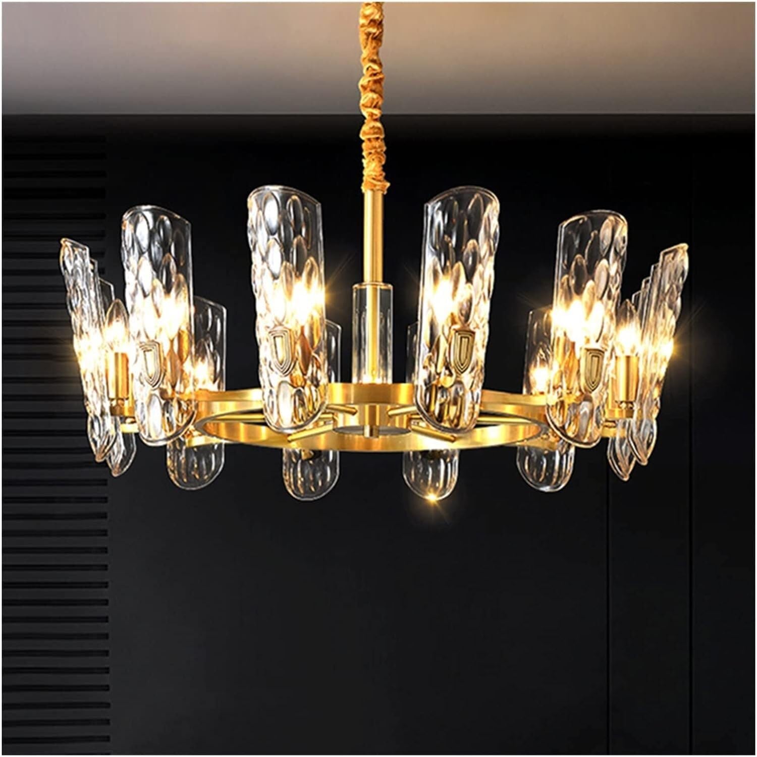 HYJAUSXB Luxury Modern Crystal Chandelier Ceiling Light for Living Room Bedroom Restaurant Indoor Lighting Fixtures