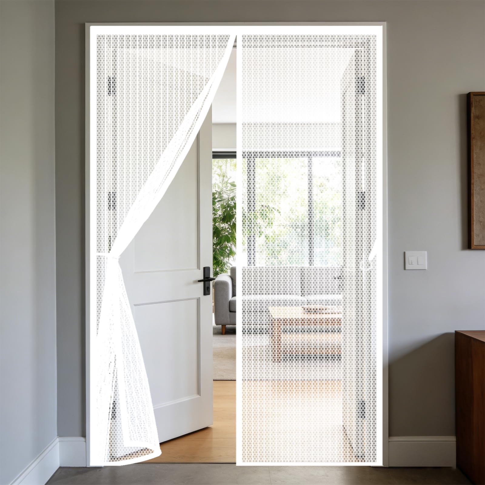 Moustiquaire aimantée pour porte fenêtre : stop aux insectes, place à l'air frais 170x230 cm
