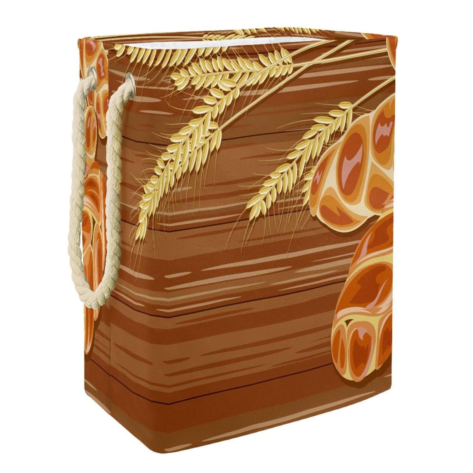 Panier à linge imperméable motif traditionnel Challah fond bois