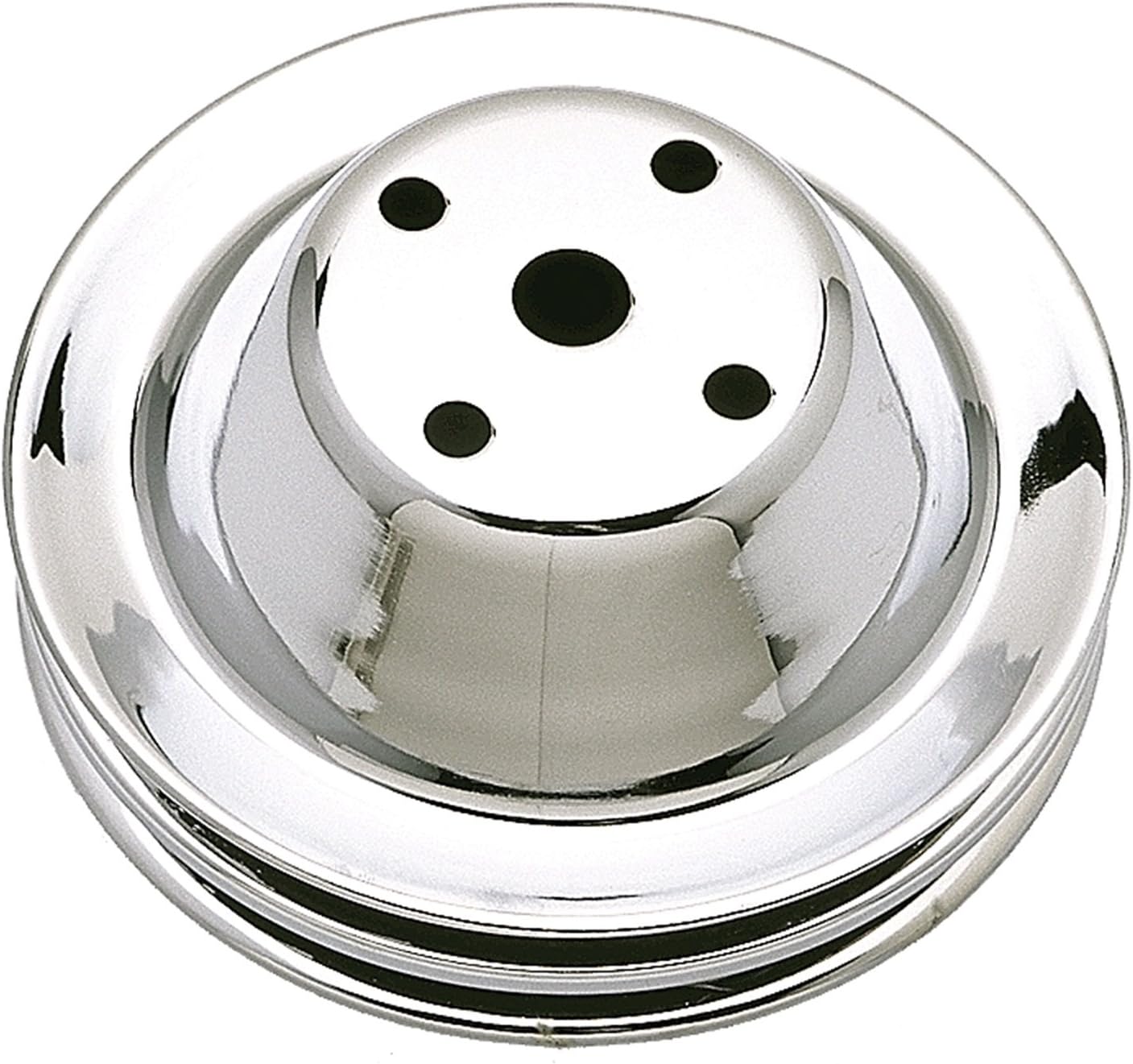 Trans-Dapt 9605 Chrome 2-Groove Water Pump Pulley
