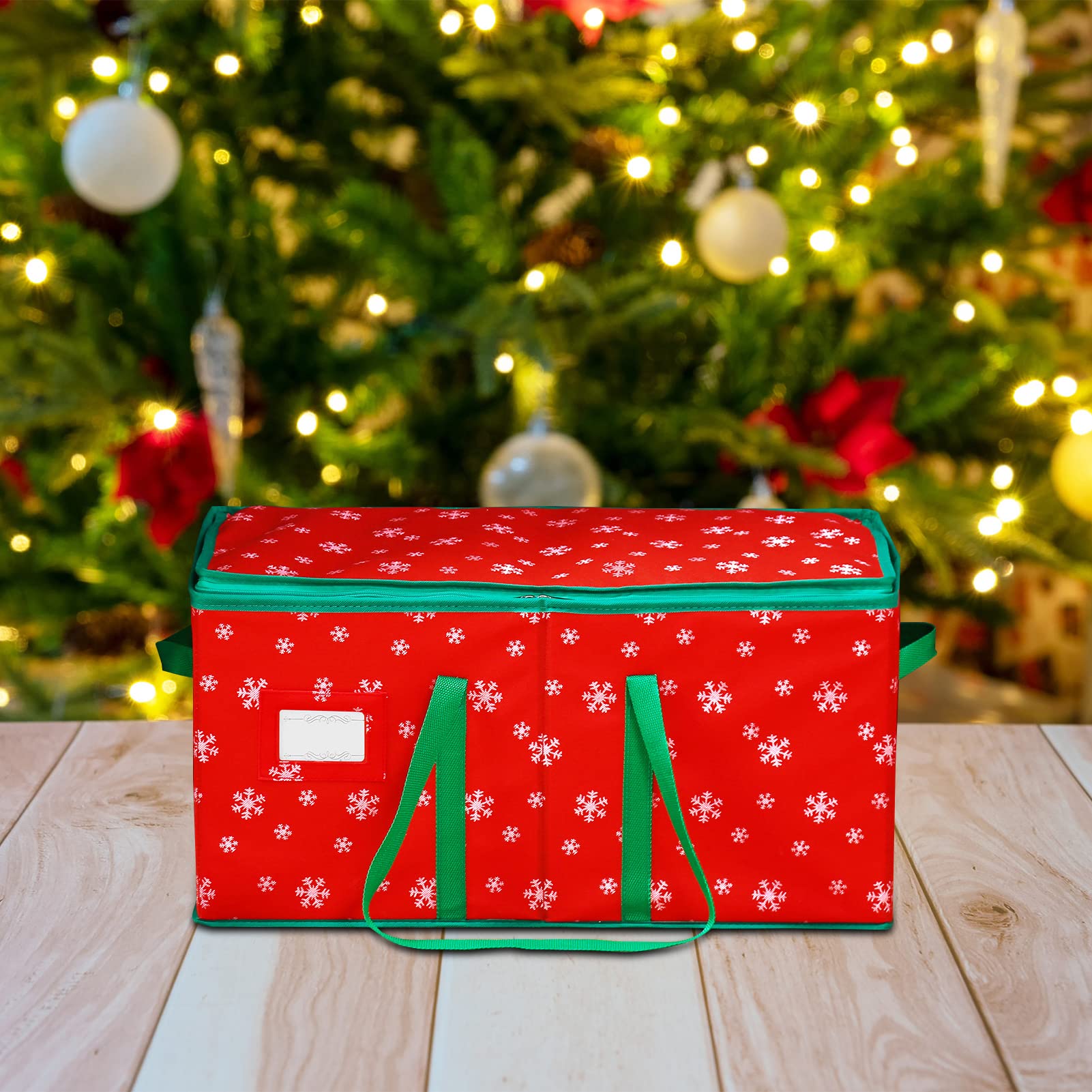 Caja Almacenaje Adornos De Navidad Nakior Caja De Almacenamiento Para  Adornos De Navidad, Contenedor De Adornos De Navidad Que Almacena Hasta 64  Adornos Navideños, Compartimento De 3 X 3 Pulgadas, La Bolsa, image size:1601x1601