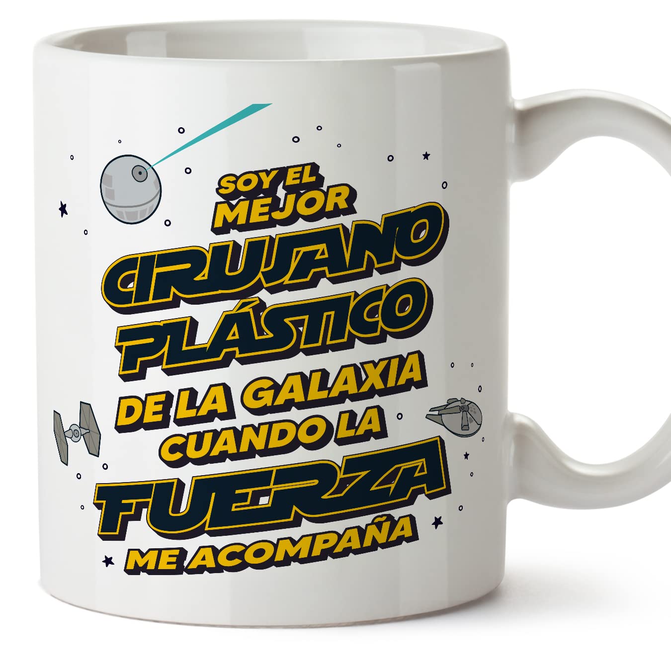 MUGFFINS Tazas para JEFE hombre - En Español - Mejor de la Galaxia Cuando Fuerza me Acompaña - 11 oz / 330 ml - Regalo original y divertido — view 35