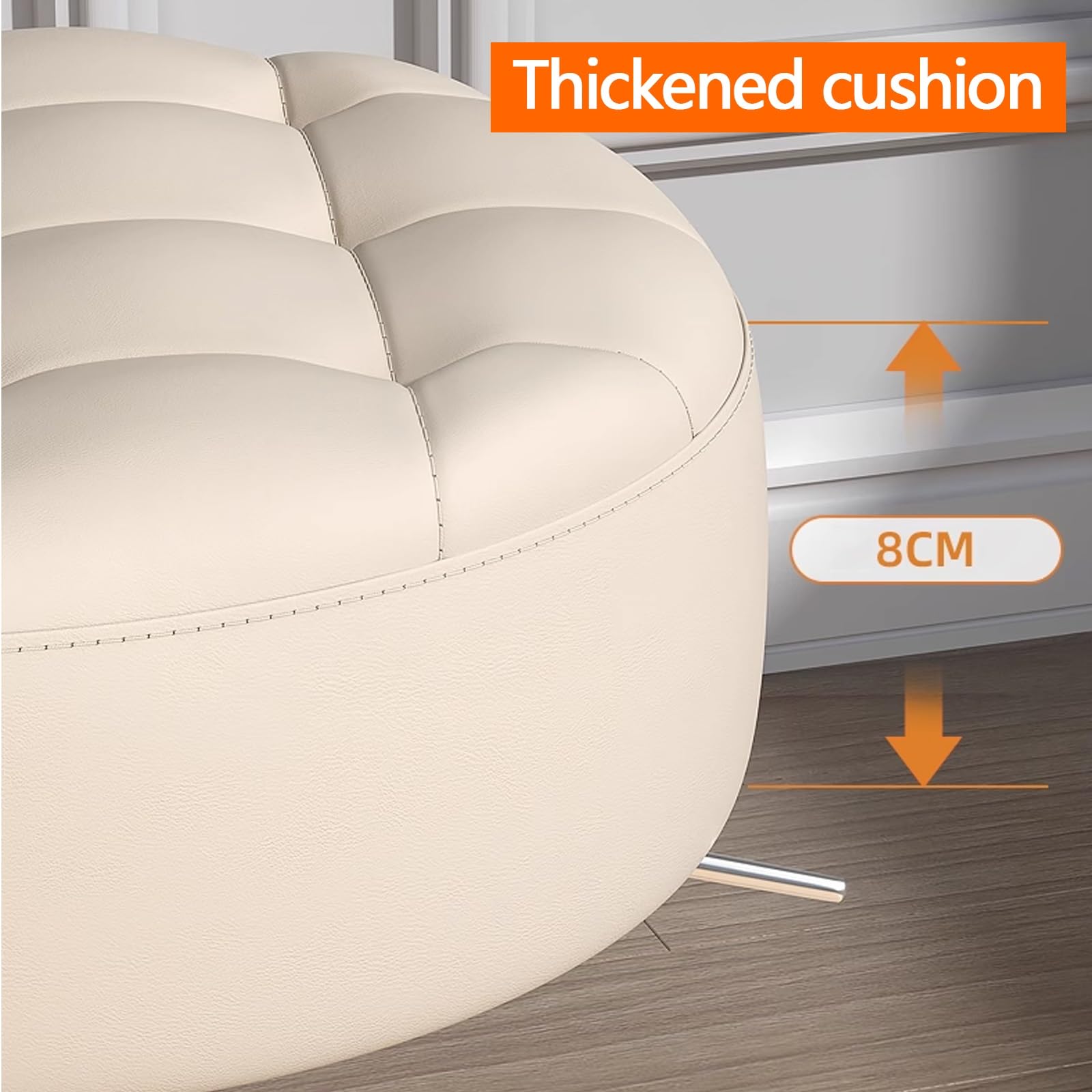 Drehhocker mit Rollen Ergonomisch Höhenverstellbarer 40-52cm Schminksessel