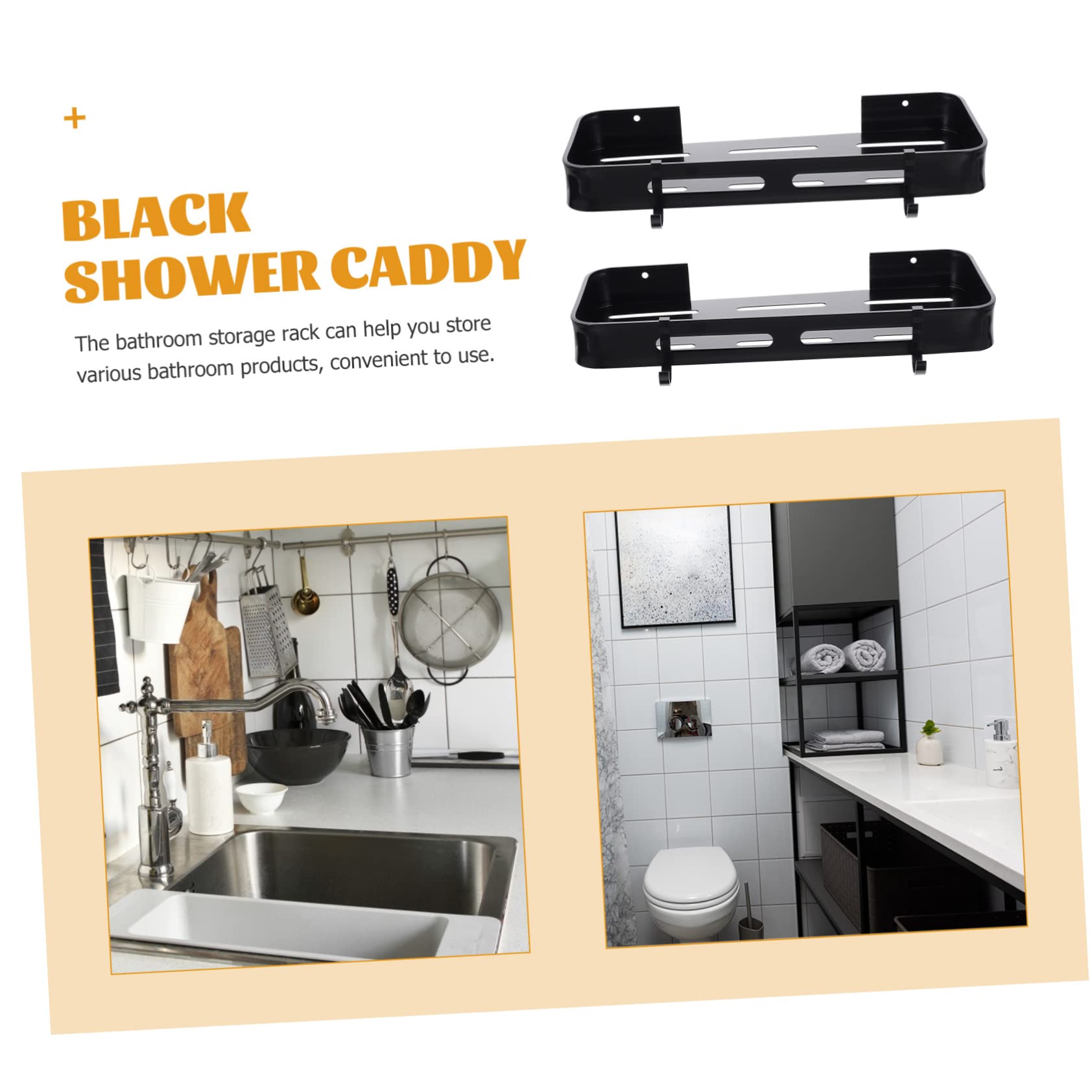 Mobestech 2pezzi Organizer per Doccia Porta Articoli da Toeletta Doccia Organizer per Bagno Resistente all Umidità Installazione Stabile Utilizzabile Quotidianamente