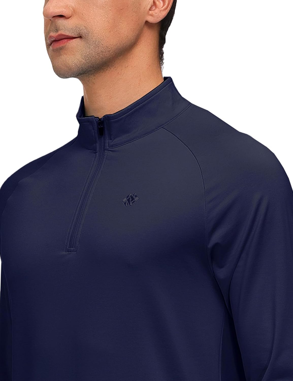 MoFiz Men's Long Sleeve Shirts Quarter Zip Pullover Men's Polo Shirts Quick Dry - Image 6