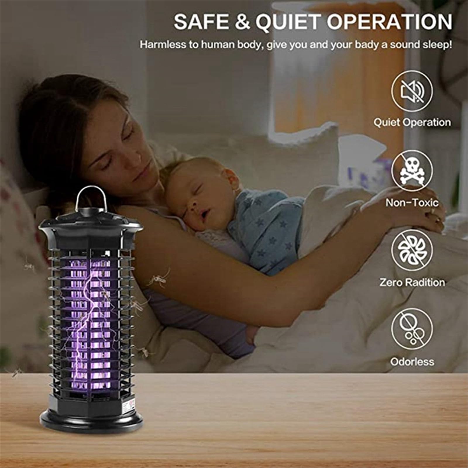 Zanzariera portatile ricaricabile 2 in 1 per esterni con facile installazione e spina