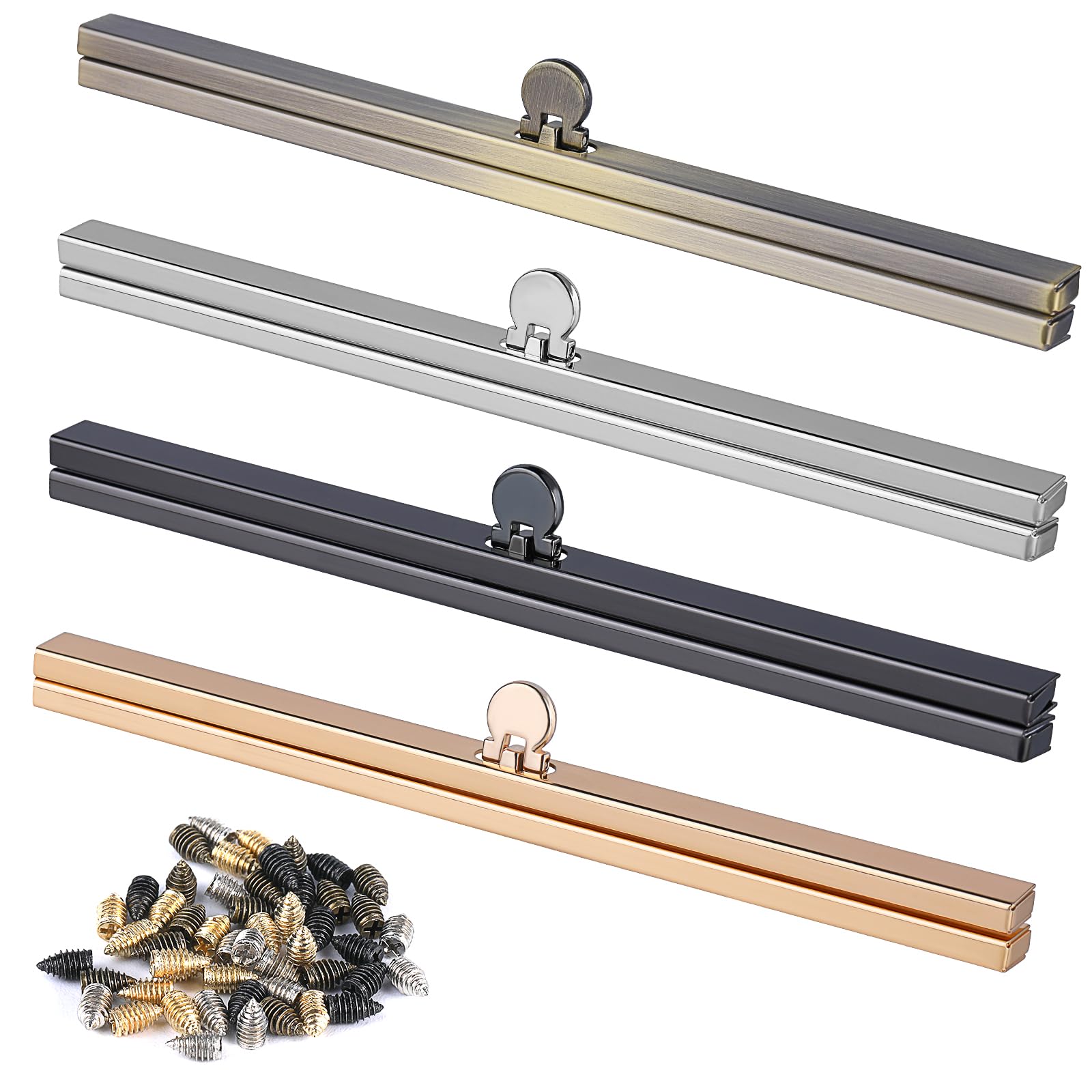 BUTUZE 4 Pieces Metal Purse Clasp Frames
