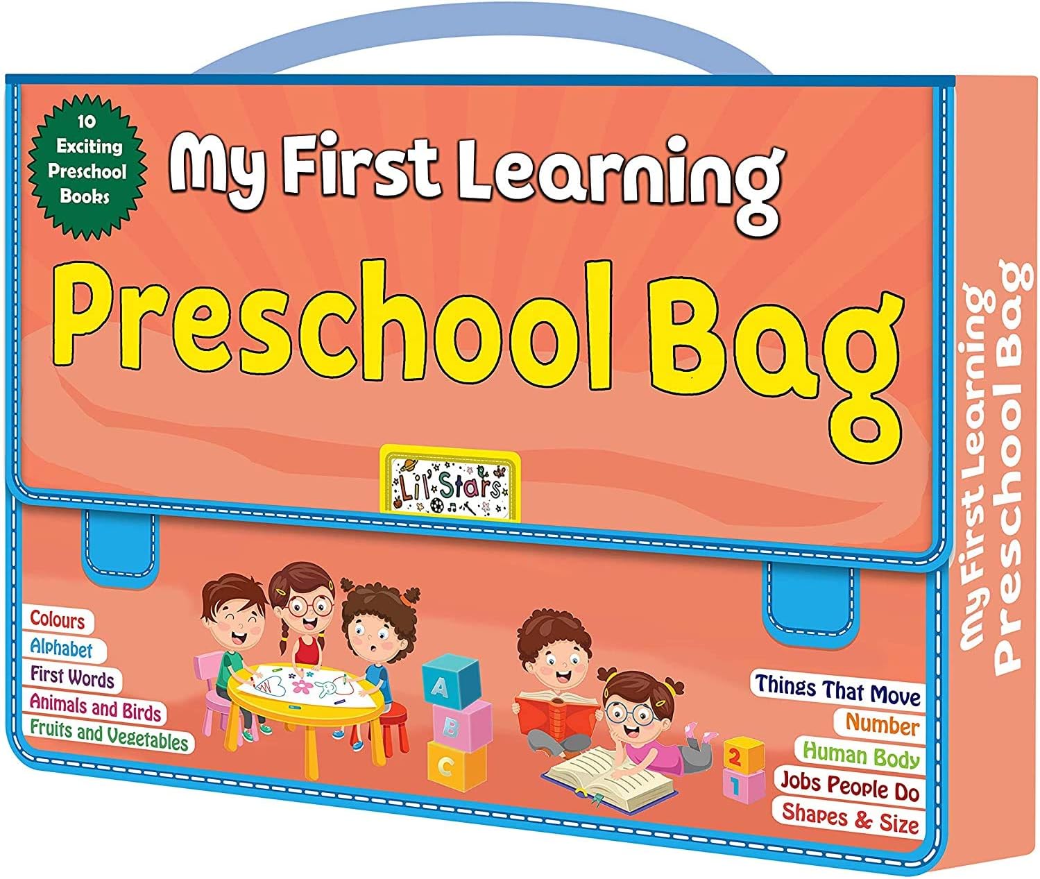 Kid's Early Learning 10 Different Books and Bag