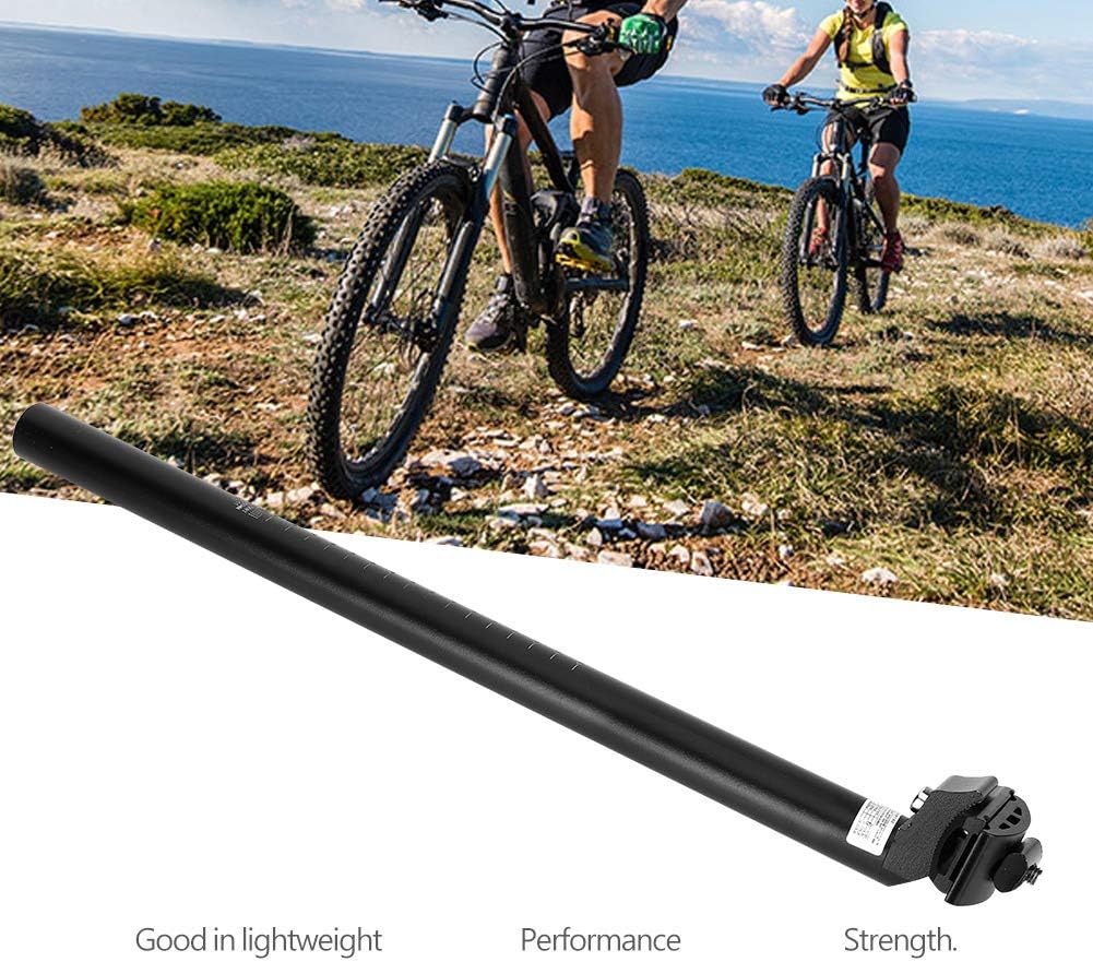 Bicycle Seatpost, Aluminum Alloy Extra Long Replacement, 27.2mm x 450mm Seat Tube for Road Mountain Bike Riders Commuters Trail Cyclists