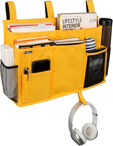Miniatura 188 de Surblue - Organizador de cama colgante para mesita de noche, bolsa de almacenamiento, bolsillo para literas y camas de hospital, dormitorios Z-Zebra