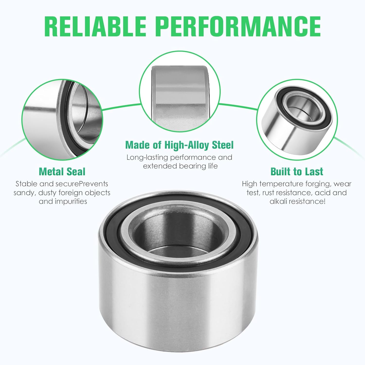 Youxmoto Rear Left/Right CV Axles & Wheel Bearing Kit Fit for Polaris Sportsman 450 HO 2016-2022; 2015-2022 Sportsman 570 (6x6 EPS Touring Trail); 4340 Chromoly Steel Drive Half Shaft