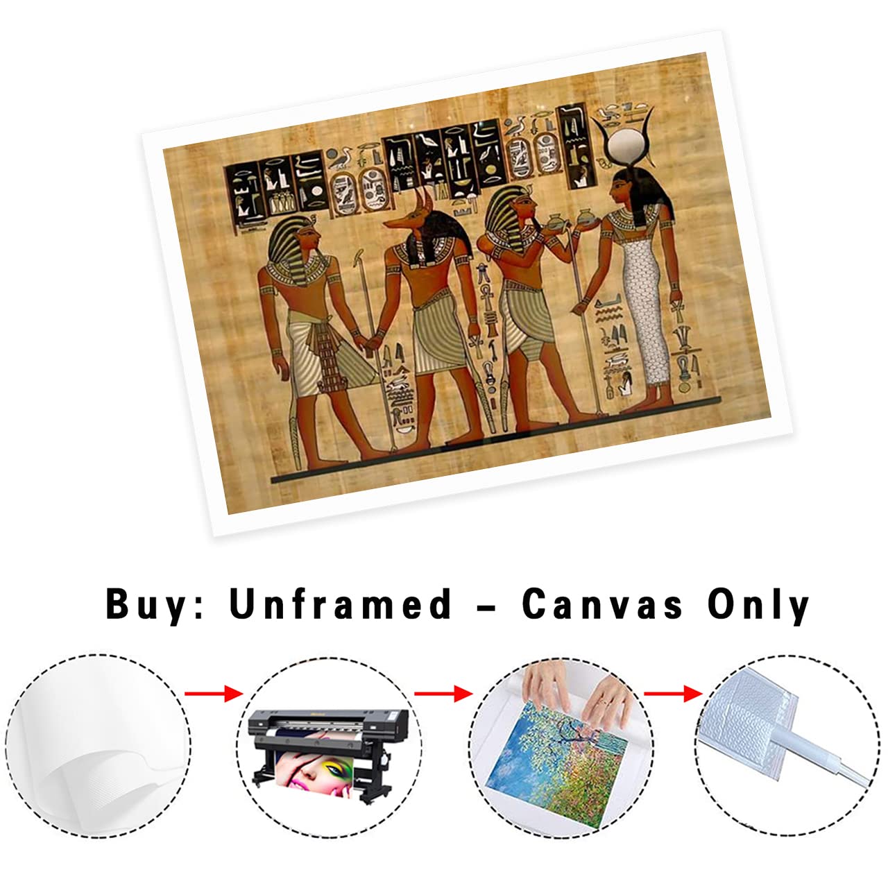 Custom Vintageancient Egyptian Papyrus Panoramic Wall Mural, Colorful Wallpaper 250 X 175 Cm (W X H), Modern Wall Art Mural Panoramic Poster Wallpaper - View #7