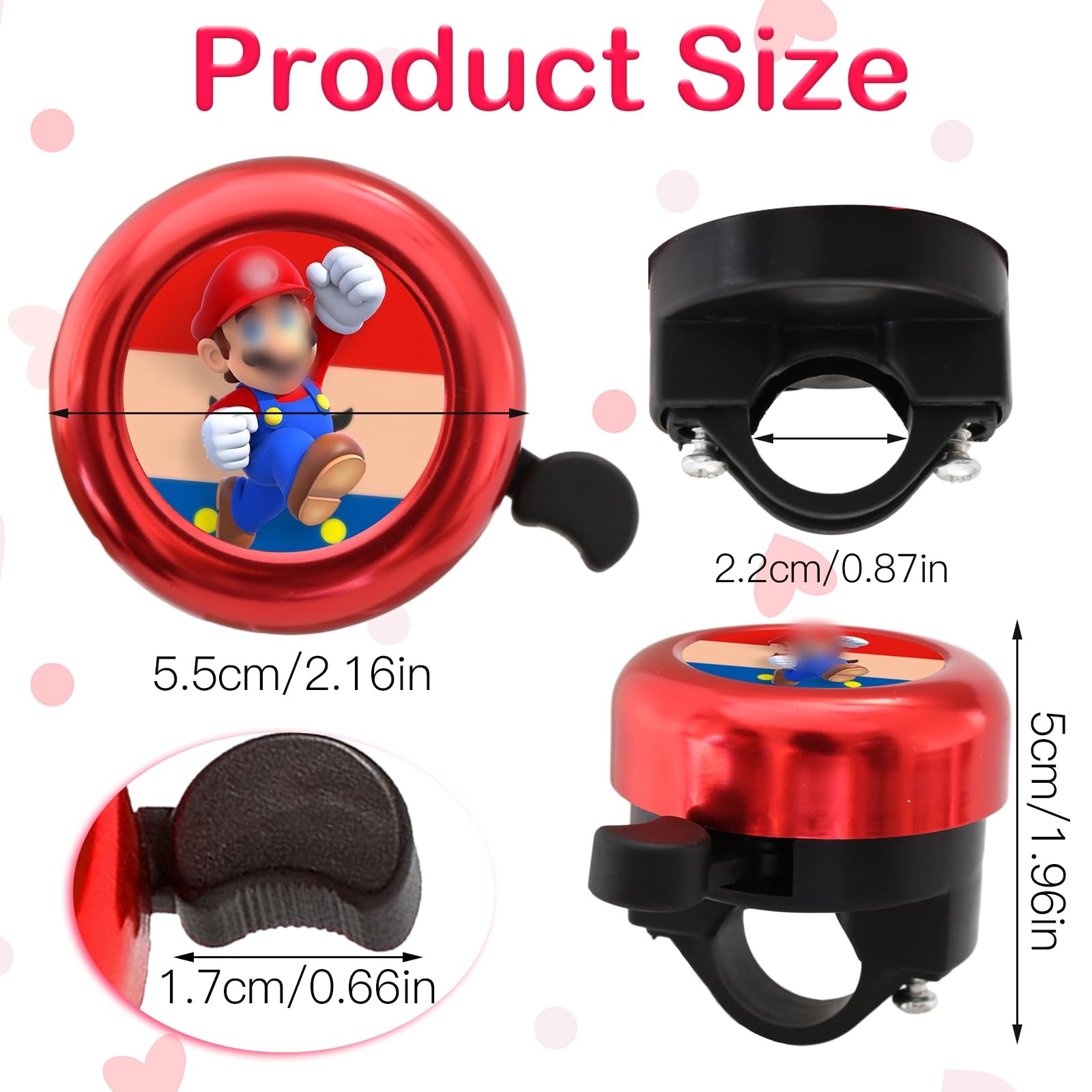 Red Loon 2 Clacson Per Bicicletta A Forma Di Ape - Campanello Morbido Per Manubrio, Accessorio Divertente Per Bici Bambini E Adulti - 2