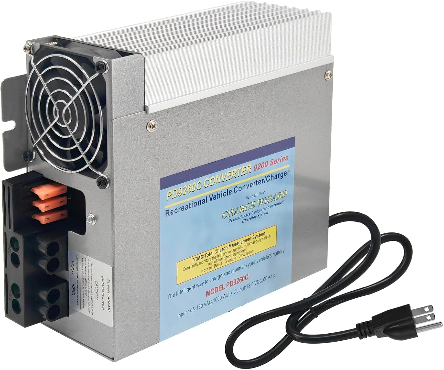 PD9260C 60 Amp RV Power Converter with Charge Wizard Replacement for Progressive Dynamics PD9260CV & Inteli-Power 9200 Series Converter/Charger, 120v to 12v Converter for RV Caravans Camper