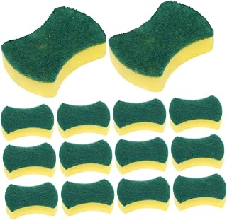 Didiseaon Stain Remover 24pcs dishwashing Sponge Floor Scrubber car Scrubber dishwashing Pads Kitchen sponges Brush Thicken Dish Cloths