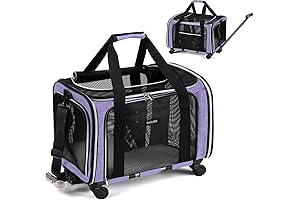 BAGLHER Dog Carrier Bag with Wheels: Airline Approved Dog Carrier