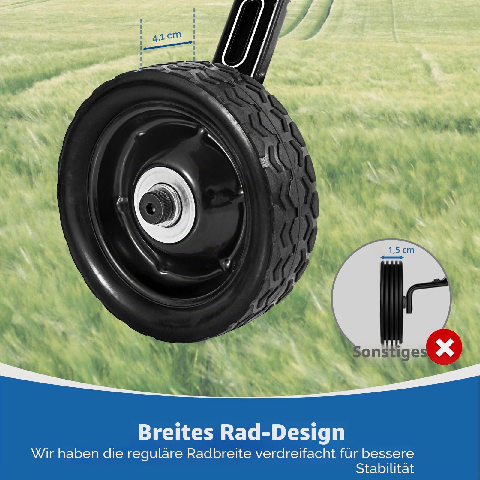 MOSHAY Roll Over Bild zum Vergrößern Fahrrad-Trainingsräder Passend für 16 18 20 22 24 Zoll Kinderfahrräder (schwarz)