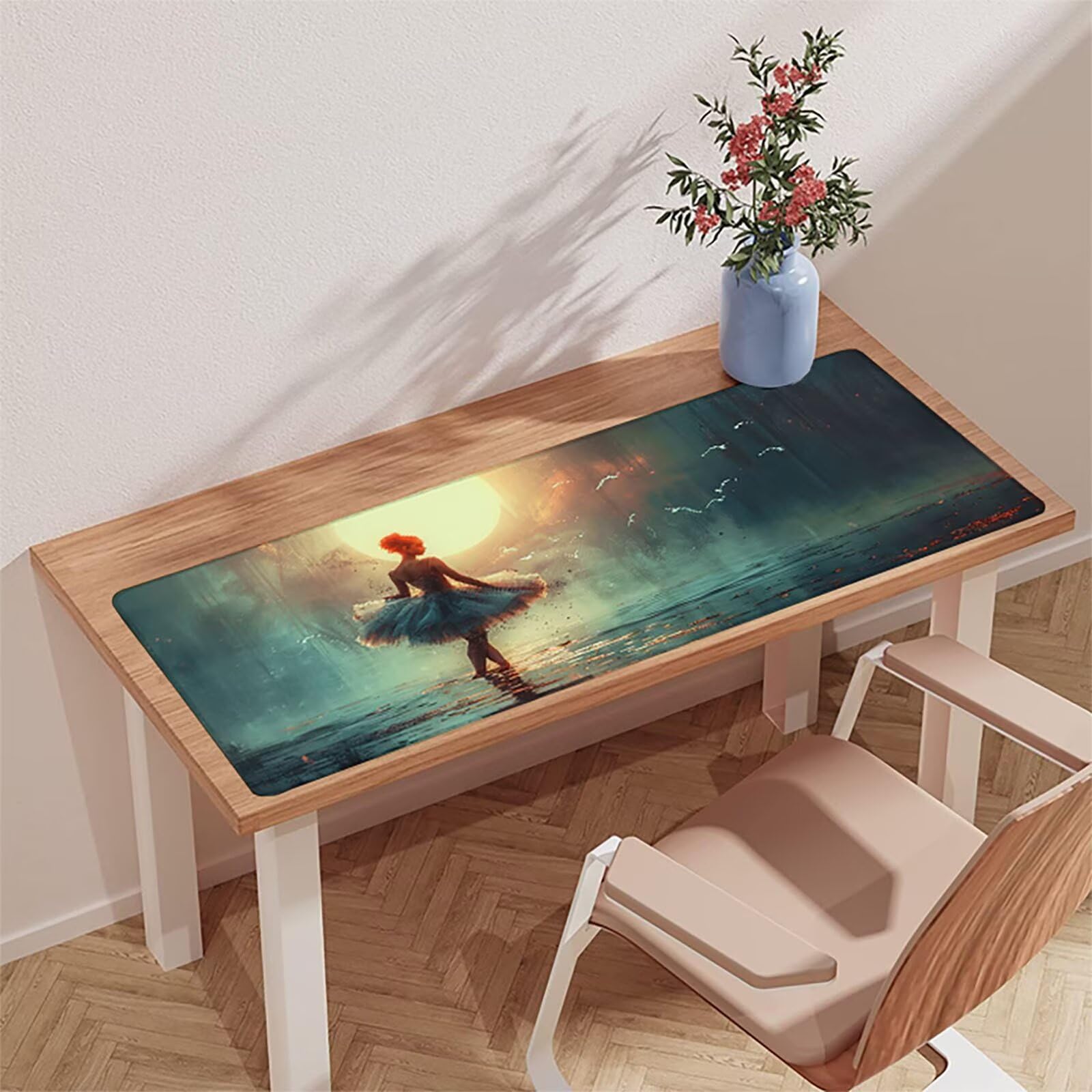 Verde Alfombrilla Ratón XXL 1600x800x3mm, Mujer Grande Mouse Pad P-8120 | Alfombrilla Ratón Gaming Mejora la Precisión y la Velocidad, Alfombrilla Escritorio para Jugadores de PC, Oficina