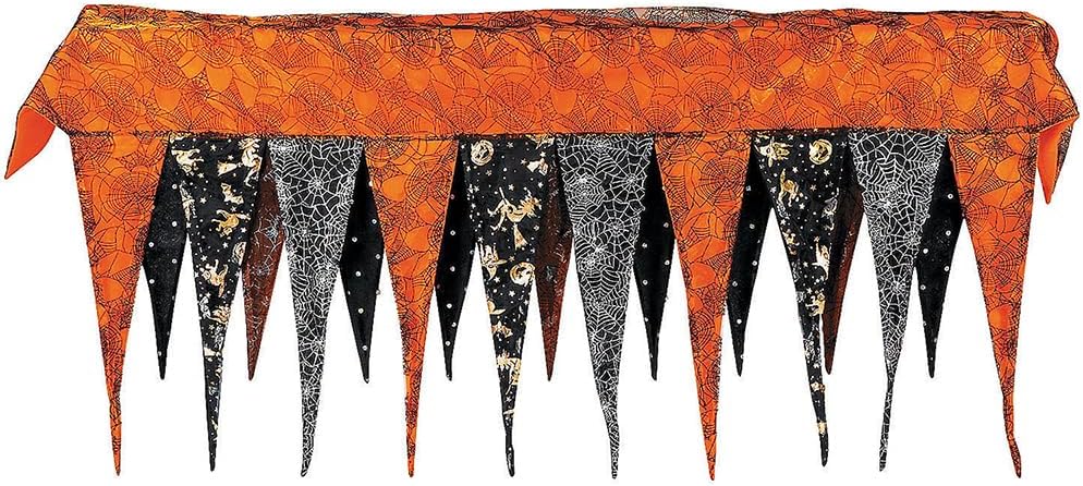 Fun Express Halloween Fireplace Mantel Scarf (over 6 feet long) Halloween Home Decor