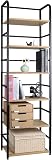 WOLTU Scaffale Libreria a 6 Livelli, Libreria Verticale Struttura - 1