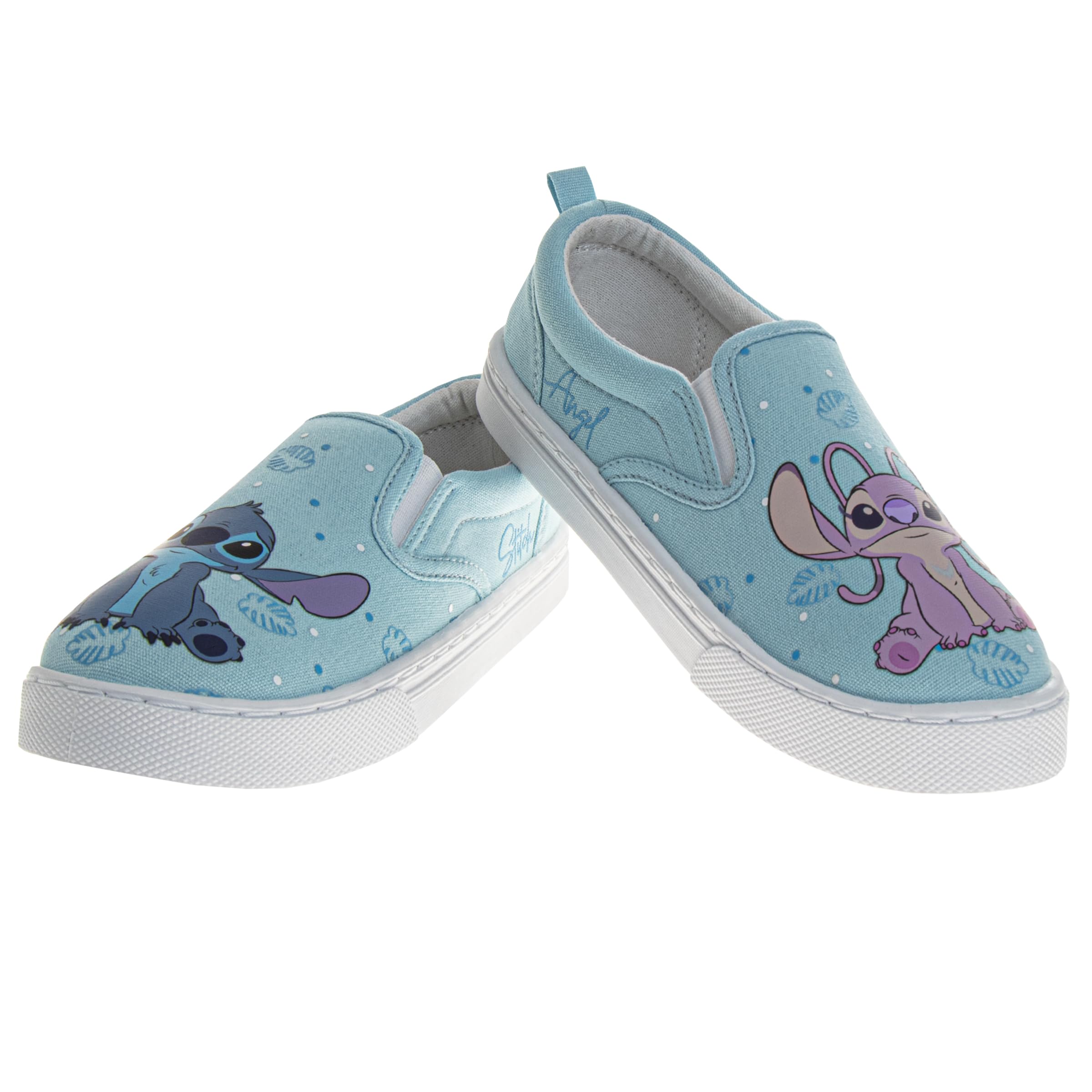 Disney Lilo and Stitch Lowtop - Zapatillas deportivas de caña baja con cierre sin cordones, acolchadas, ligeras, tallas 12-13, niños pequeños 1-4, niños grandes 5-10 adultos