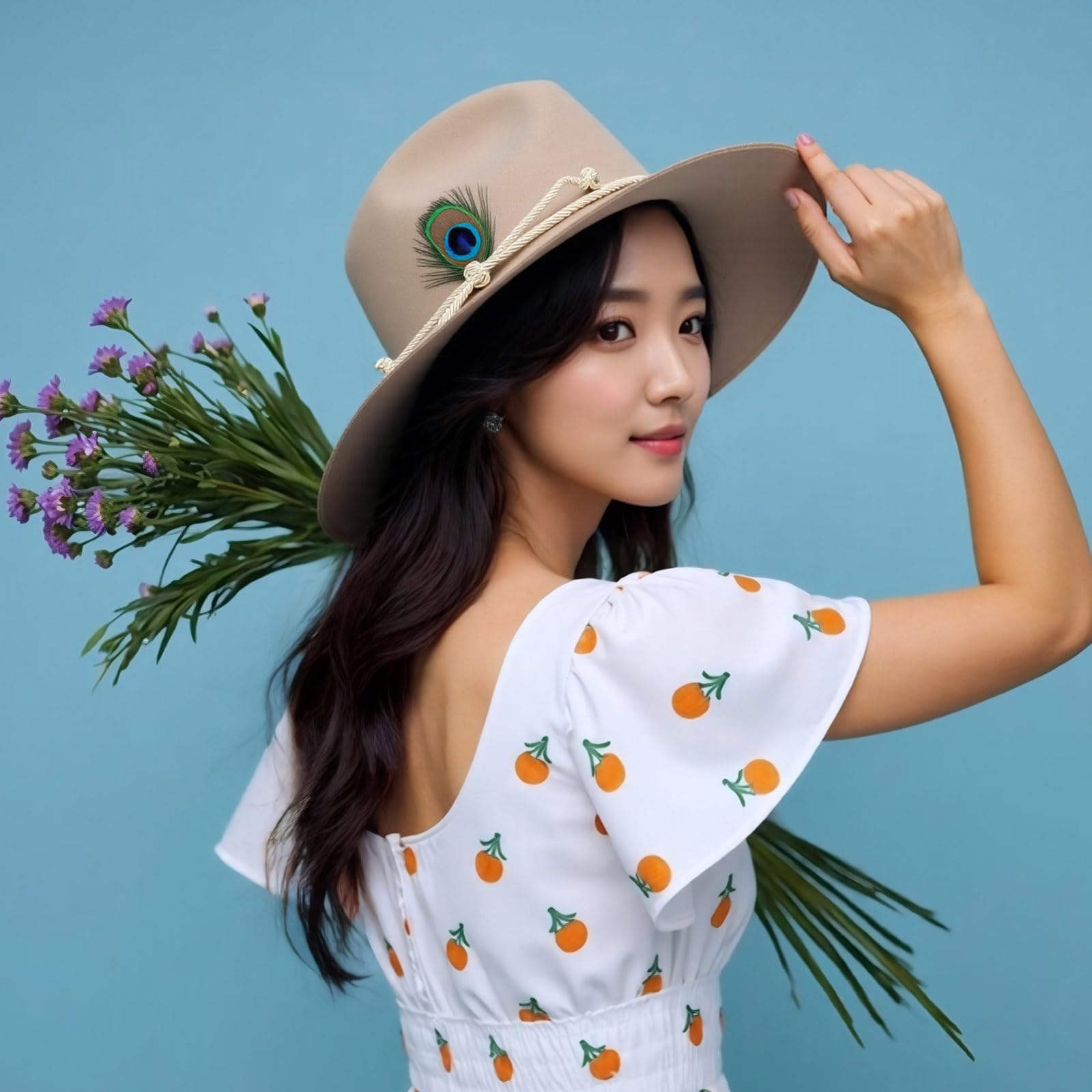 Fedora in lana con finitura invecchiata