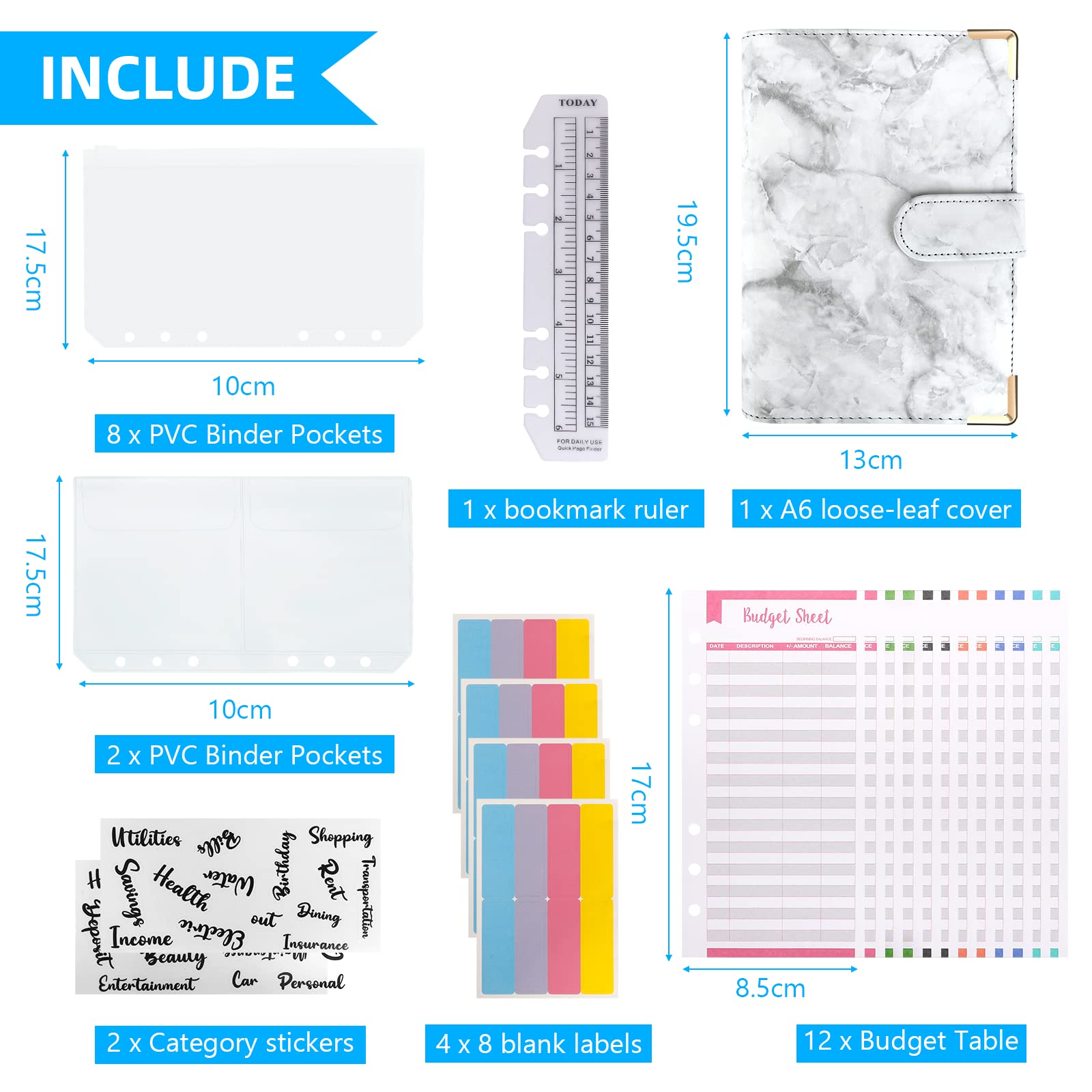 Organizzatore Finanziario Portasoldi Con Buste - Quaderno A6, PU, Per Cash Stuffing E Budget - Foto 5