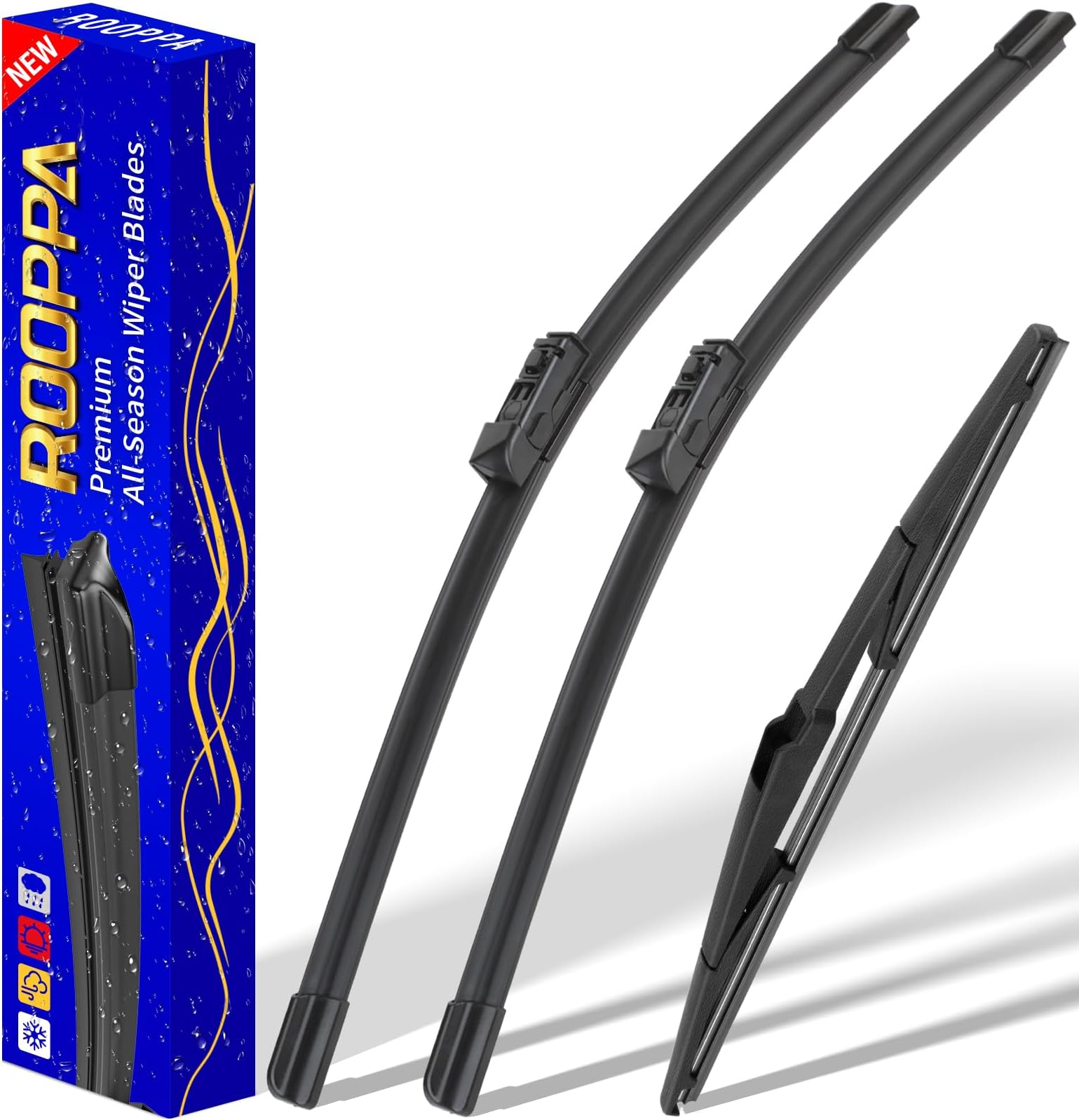 3 wipers Replacement for 2017-2022 2023 2024 2025 Mazda CX-5 2017-2022 2023 Mazda CX-9, Windshield Wiper Blades Original Equipment Replacement - 24"/18"/14" (Set of 3)