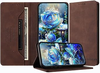 IVY for Sony Xperia 5 V Wallet Case, PU Leather Folio Flip Cover - Brown