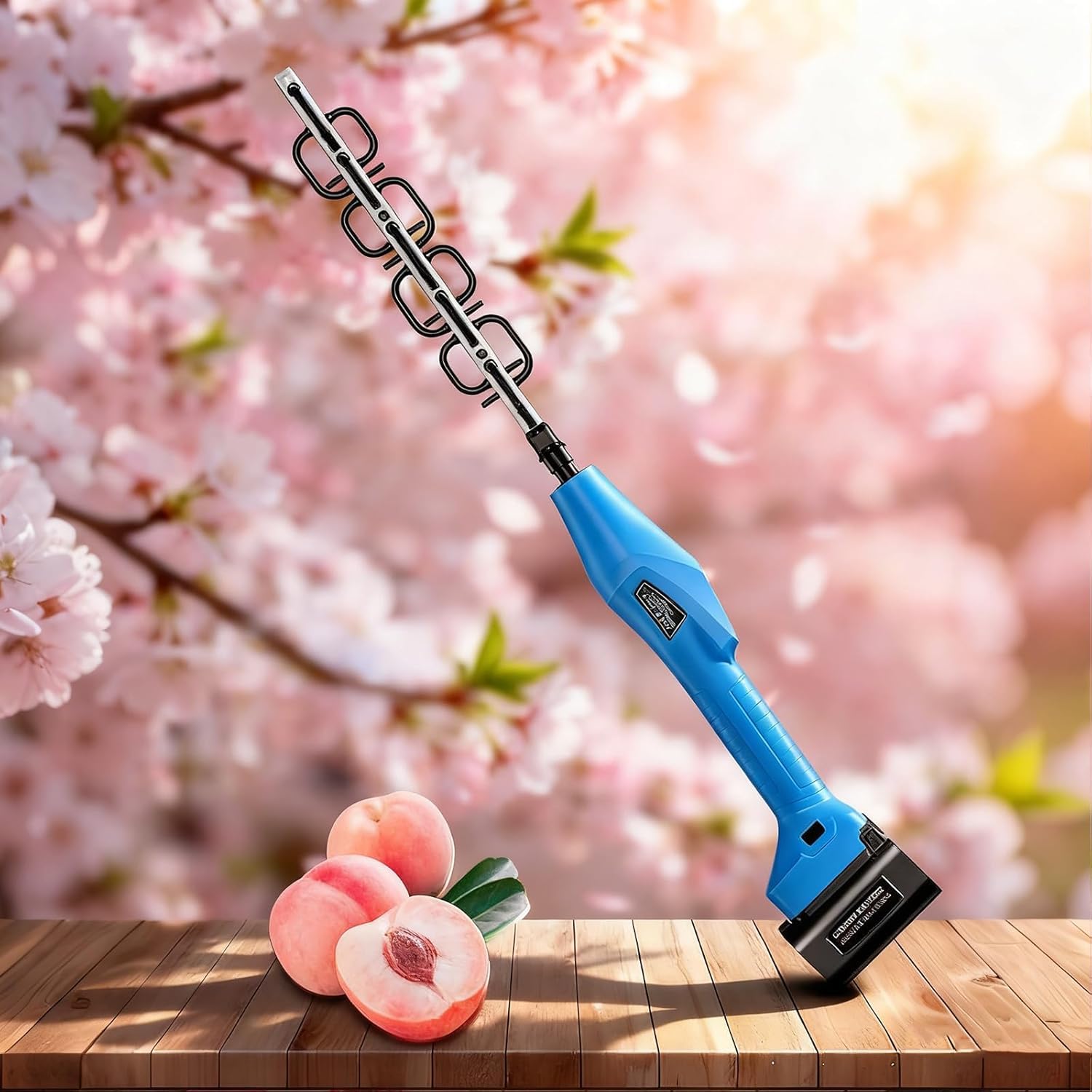 Máquina de podar de árboles frutales, cortador ajustable de 4 velocidades con avance y marcha atrás, pantalla de batería, para brotes y flores, herramienta de jardinería eficiente