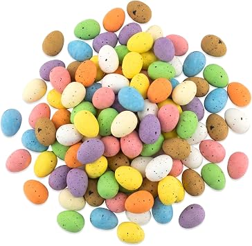 100PCS 0.98Ft. Mini Plastic Easter Eggs for Decorating - Bulk Small Decorative Eggs as Basket Filler, Vase Filler, Table Centerpiece for Easter Spring Crafts