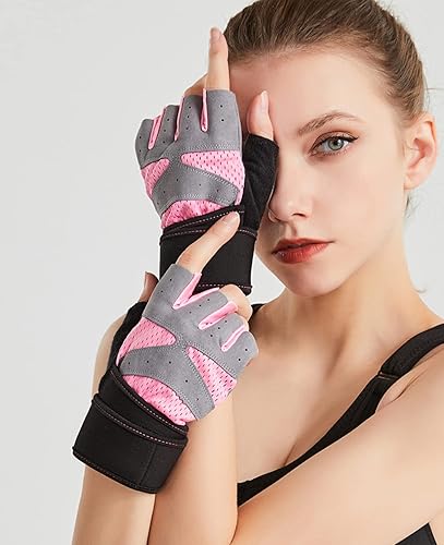 Miniatura 9 de LueWeiLIFE Guantes de entrenamiento para hombres y mujeres, guantes de levantamiento de pesas con excelente agarre, guantes de gimnasio ligeros para