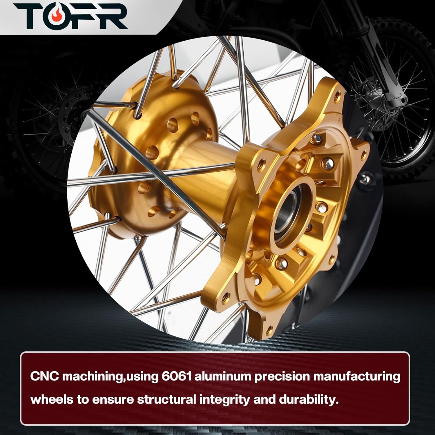 TOFR DRZ400SM DRZ400S 2000-2024 Supermoto 17" Wheels Cush Drive Hubs Rims for Suzuki DRZ400