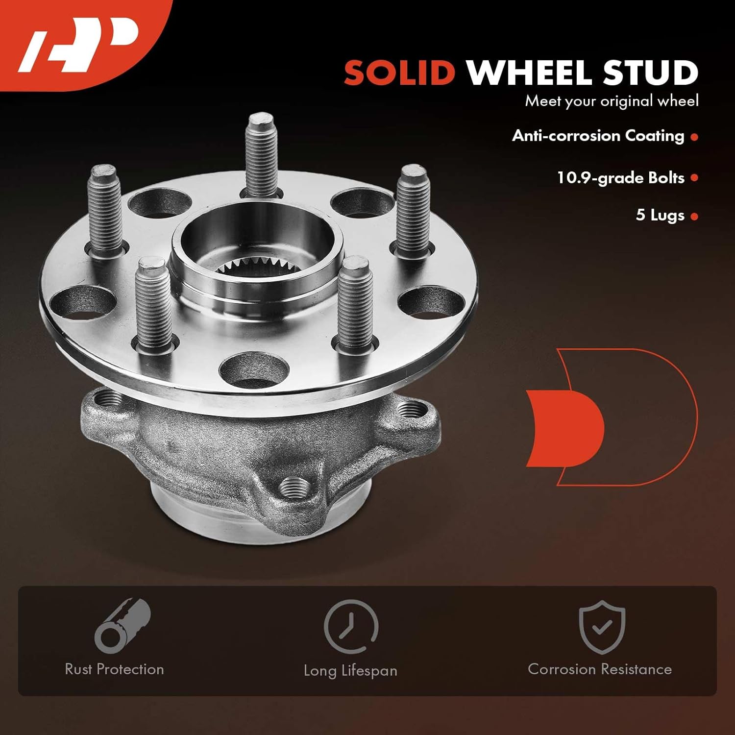 A-Premium 2 x Rear Wheel Bearing and Hub Assembly with 5-Lug Compatible with Lexus - 2013-2022 - IS200t IS250 IS300 IS350 & GS200t GS300 GS350 GS450h & RC200t RC300 RC350