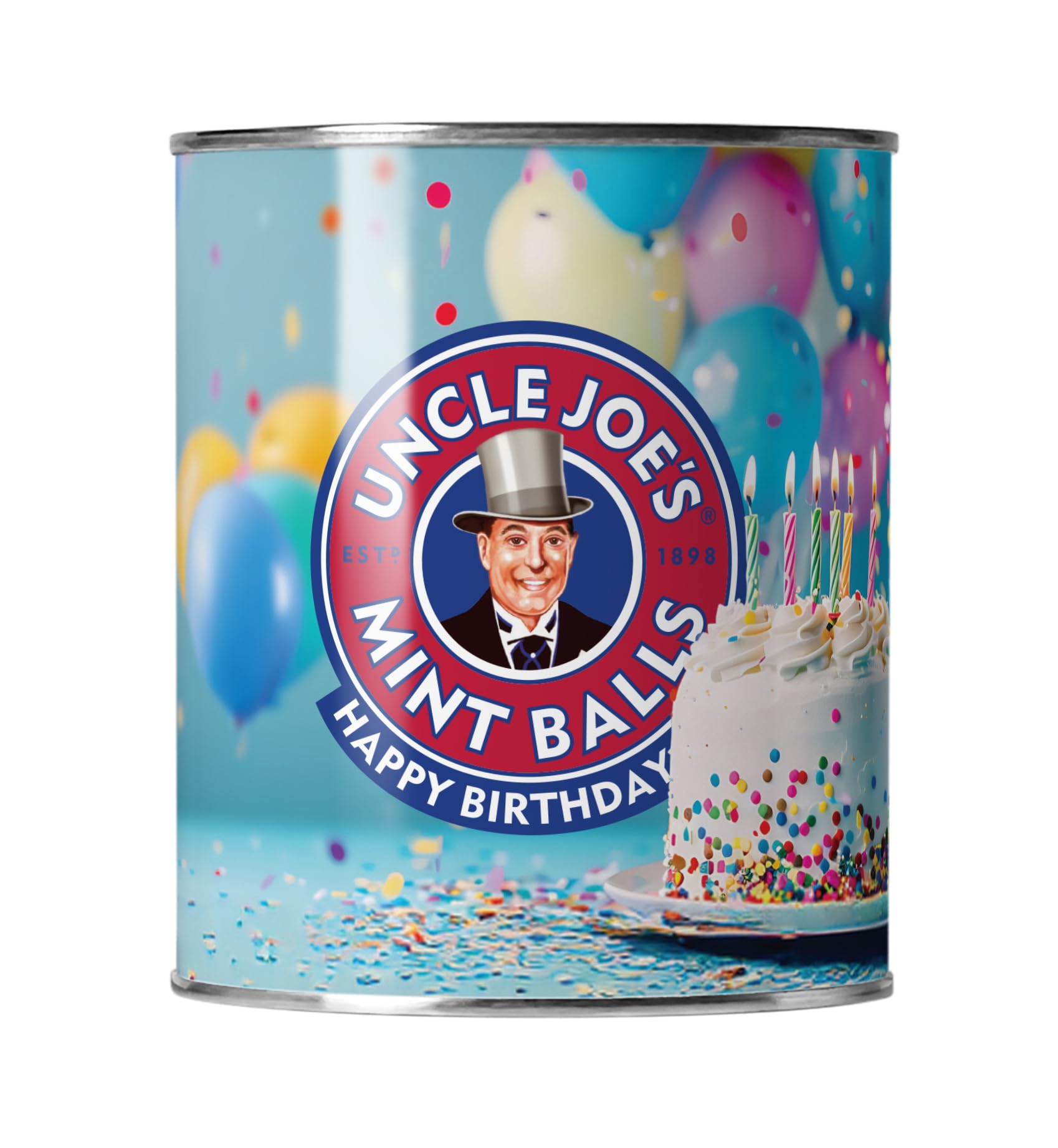 Uncle Joe's Mint Balls 120g Happy Birthday Tin