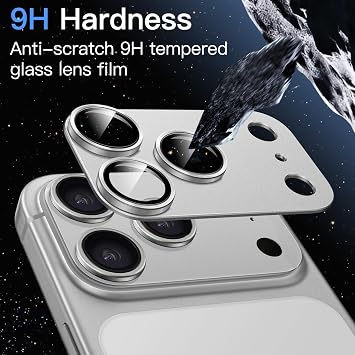 JETech Camera Lens Protector for iPhone 17 Pro, Silver, 1-Pack
