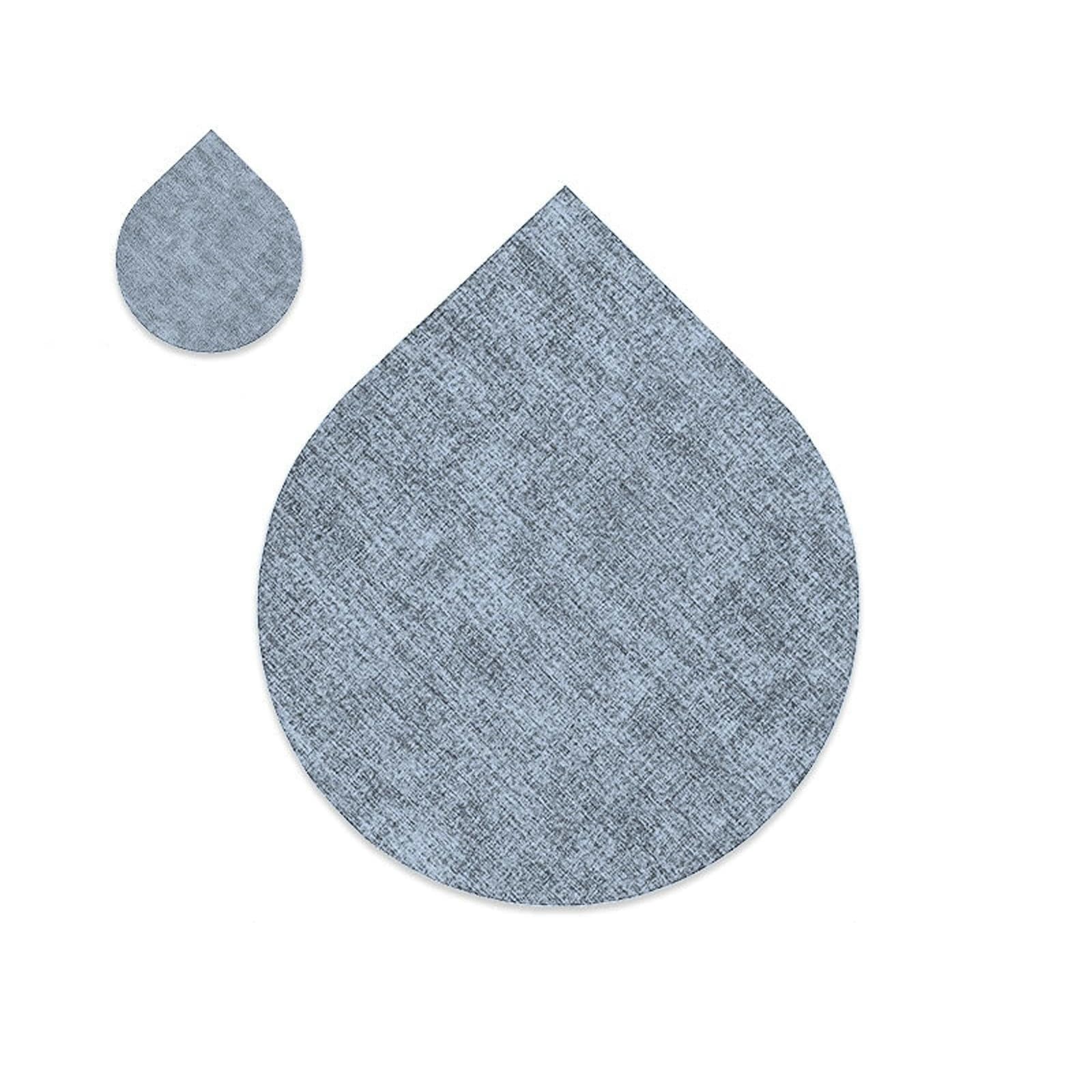 Set de table en forme de goutte bleu clair lot de 6 avec dessous de verre pour cuisine