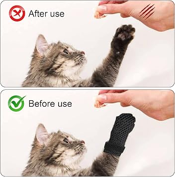 4 Pack Breathable Cat Shoes to Prevent Scratcning, Adjustable Only Cats Booties Mittens Socks (Black, M)
