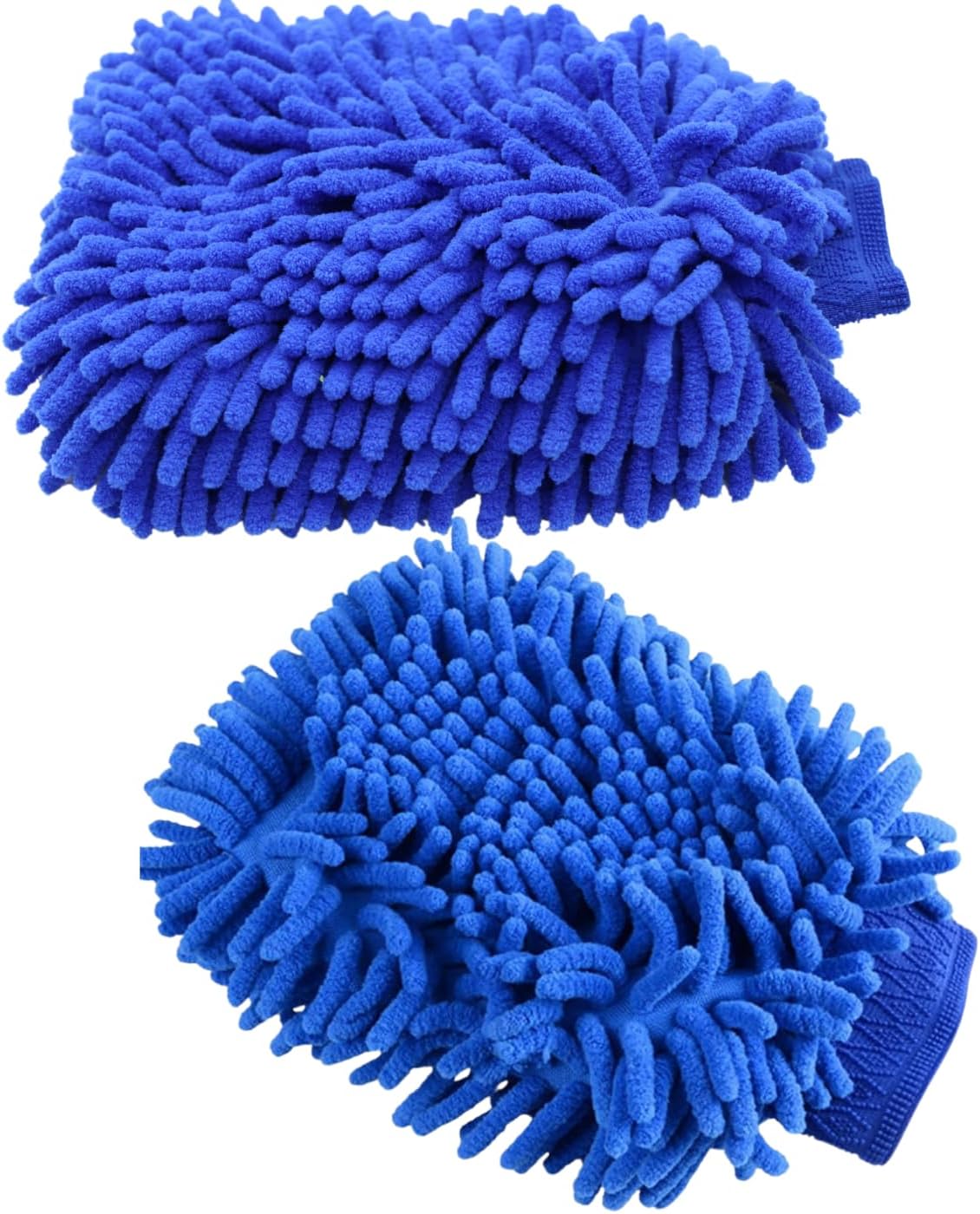 Ultra Yumuşak Mikrofiber Yıkama Eldiveni - Çift Yönlü Makarna Mavi 1 Adet