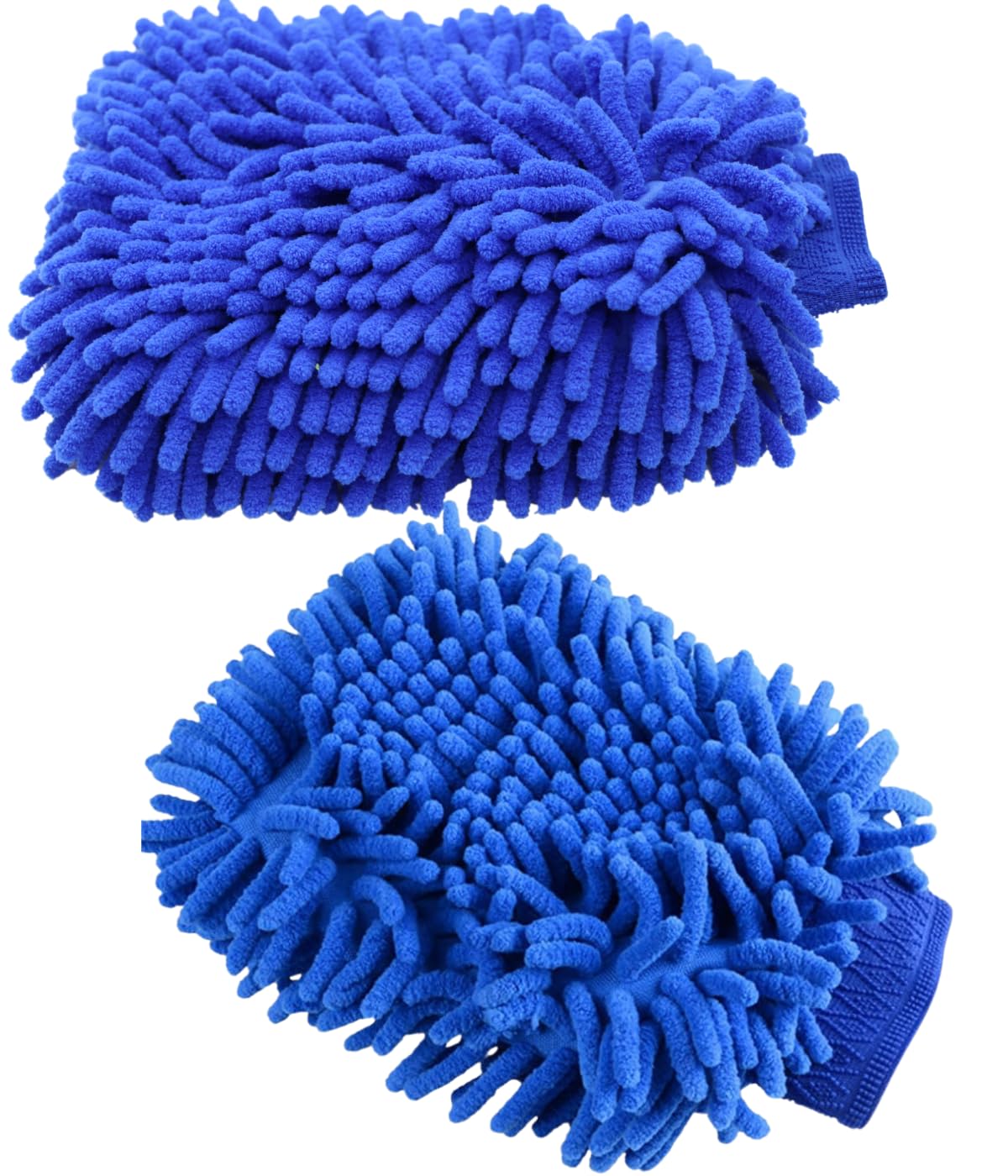 Ultra Yumuşak Mikrofiber Yıkama Eldiveni - Çift Yönlü Makarna Mavi 1 Adet